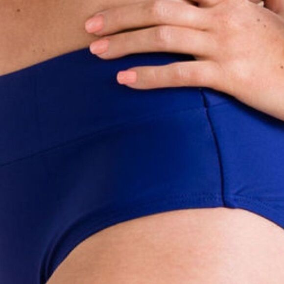 NWT 2XL - Midrise Full Coverage Briefs Bikini Swim Bottom in Blue - Picture 6 of 15
